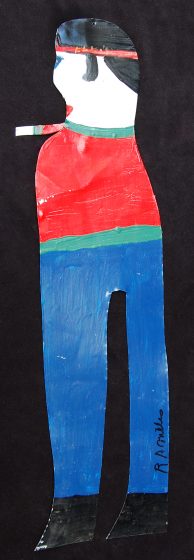 431, RA Miller, Cutout (Man in Red Top and Blue Pants)